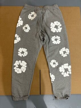 Gray Floral-Print Jogger Sweatpants for Men